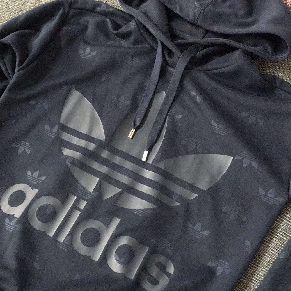 Adidas original navy sweatshirt hoodie